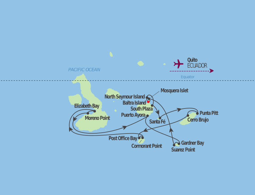 A Typical 7 day itinerary in the Galapagos Islands
